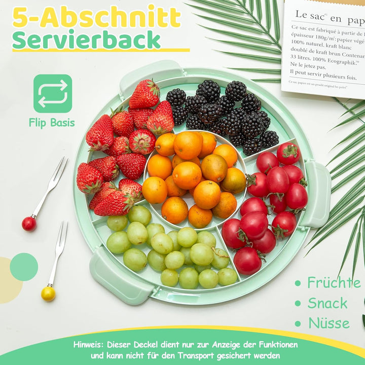 Ohuhu Kuchen Transportbox, Torten Transportbox mit Deckeln und Tragegriff, Tragbarer Tortentransport