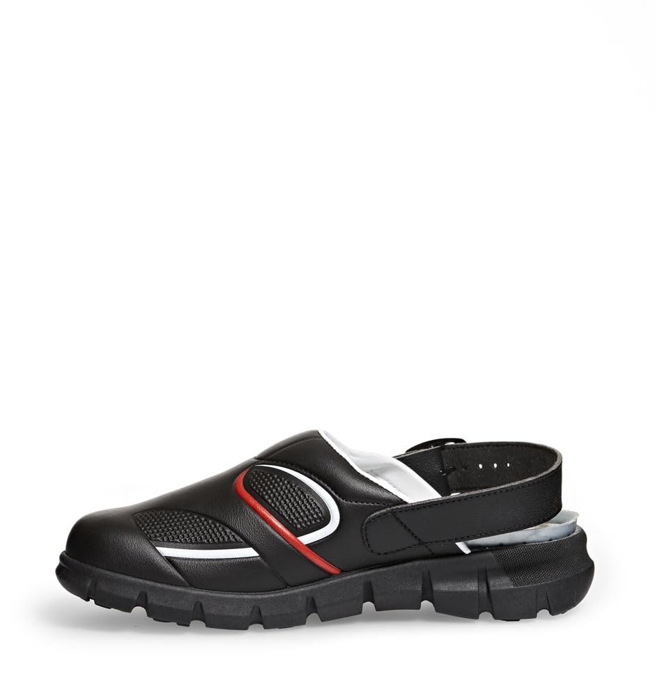 ABEBA 7332 DYNAMIC Verstopfen, OB, A, E, FO, SRC, Schwarz/Rot, Grösse 37 37 EU, 37 EU