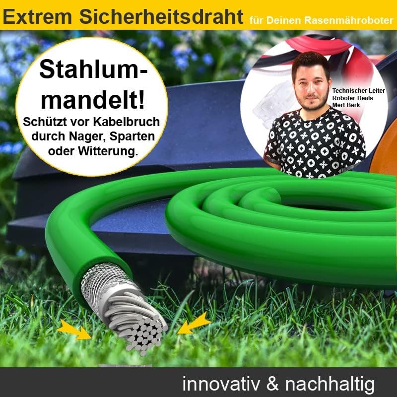 HRobotic Accessoires Extrem-Sicherheits-Verlegedraht (250 Meter) für alle Rasenmähroboter