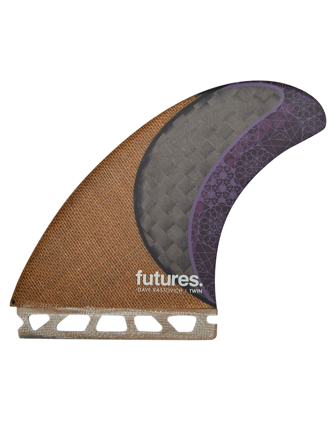 Futures Rasta Honeycomb Twin Surfboard Fin Jute Carbon Purple Einheitsgrösse, Jute Carbon Purple Ein