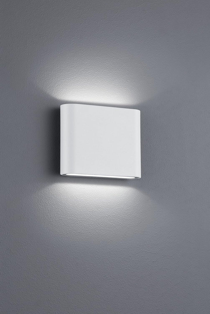Trio Leuchten LED Aussenleuchte Thames II 227560231, Aluminium weiss, 2 x 2.5 Watt Breite 11,5cm Wei