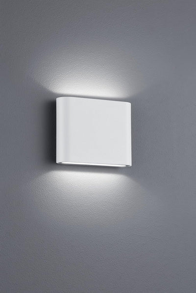 Trio Leuchten LED Aussenleuchte Thames II 227560231, Aluminium weiss, 2 x 2.5 Watt Breite 11,5cm Wei