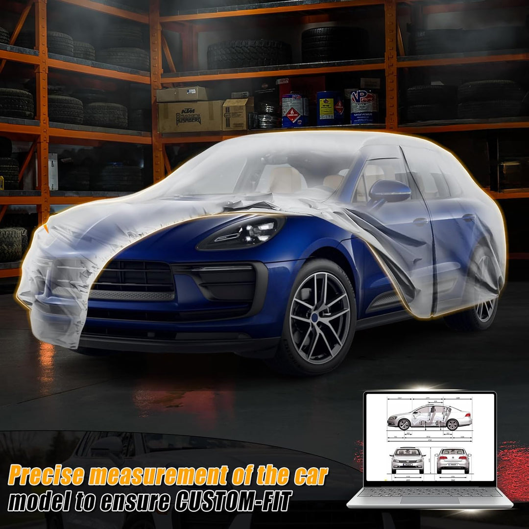 Autoabdeckung Wasserdicht für 2014–2025 Porsche Macan, Vollgarage Autoplane Auto Abdeckplane Winter