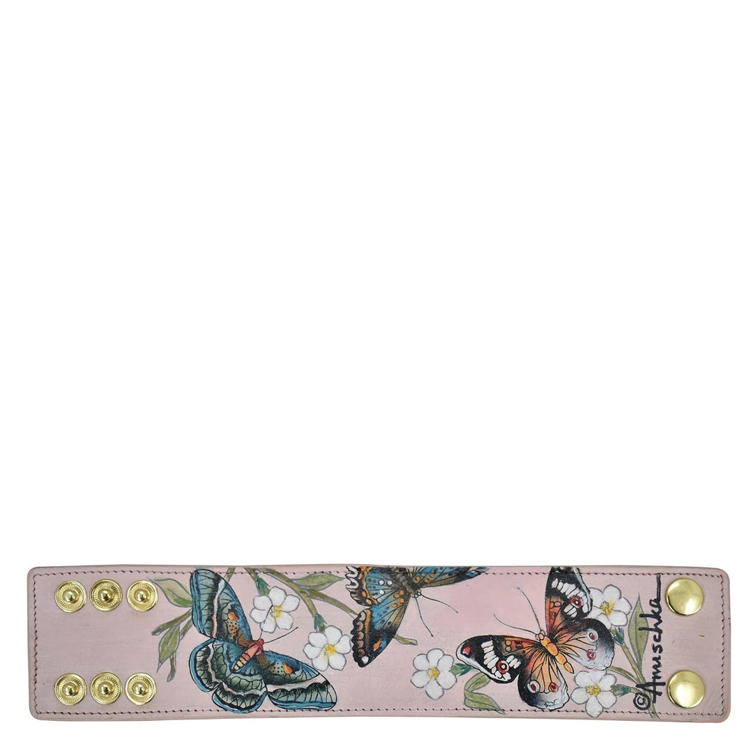 Anuschka Lederarmband für Frauen, Handbemalt, Grössenverstellbar Butterfly Melody, Butterfly Melody