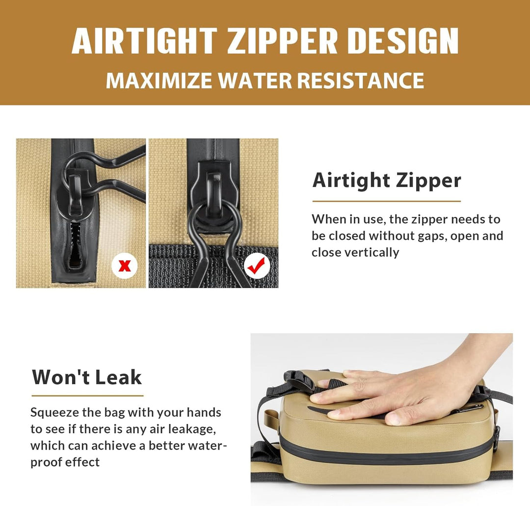 THKFISH Angeltasche Wasserdicht Hüfttasche IPX8, Bauchtasche Wasserdicht mit Luftdichtem Reissversch