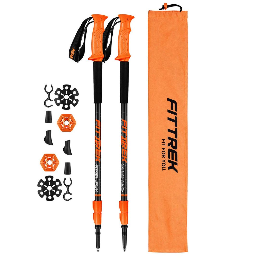 FitTrek Wanderstöcke Trekkingstöcke - Walking Stöcke Teleskop - Nordic Walking Stock Verstellbar Lei