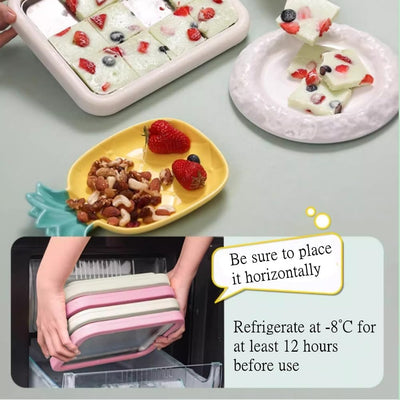 Baotkere Eiscreme Sorbet Frozen Joghurt Maschine, Sweet Spot Roller, sofortige Kaltplatte mit 2 Scha