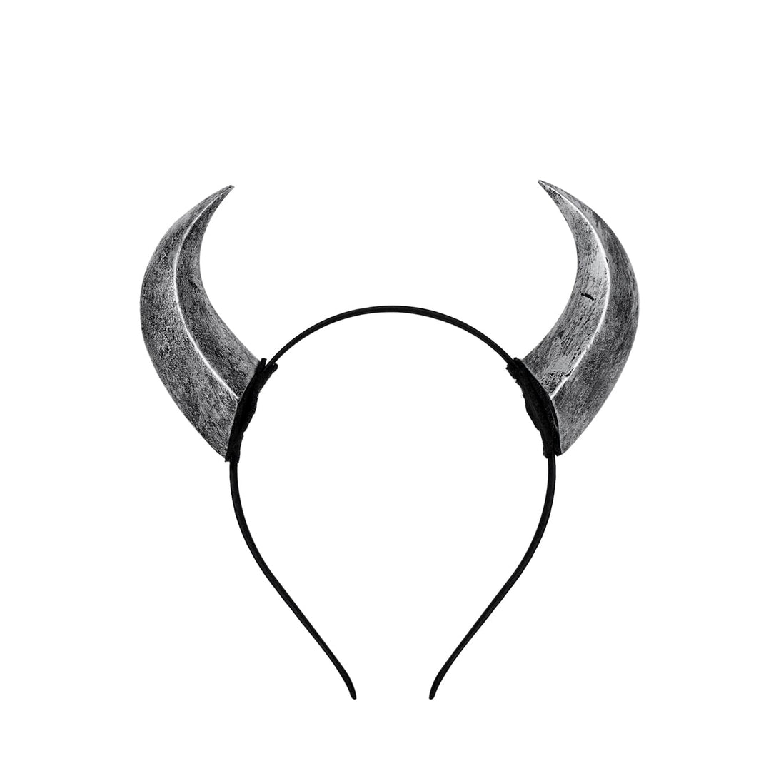 keland Maleficent Hörner Haarreif Tiefling Hörner Kopfschmuck Teufelshörner Halloween (G-Grau), G-gr