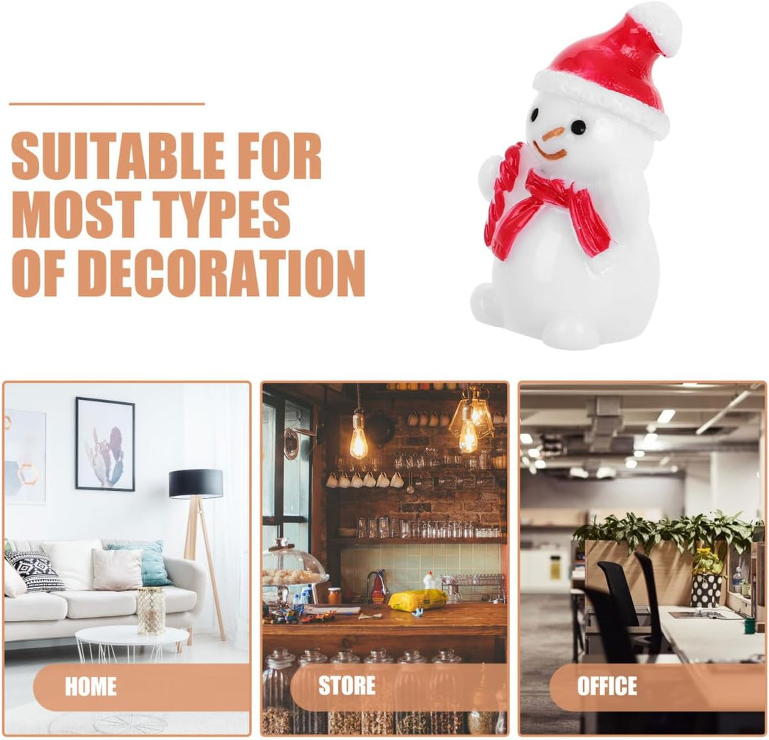 Gadpiparty 10pcs Kleine Figuren FüR Schneekugel, Mini Weihnachtsfiguren, DIY Dekoration Mikro-Landsc