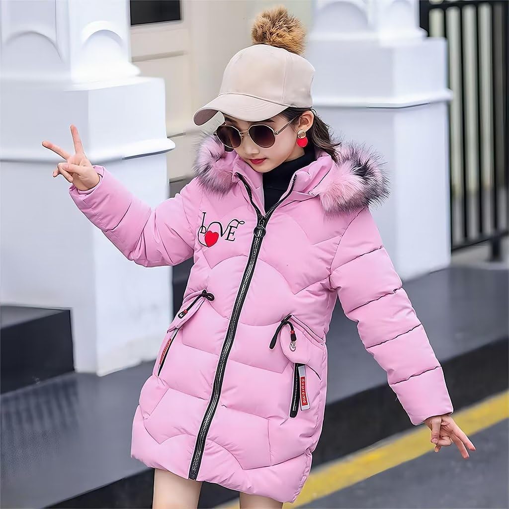 Mädchen Winterjacke Kinder Wintermantel Dicke Steppjacke Lange Warme Parka Baumwolljacke Outdoor Man