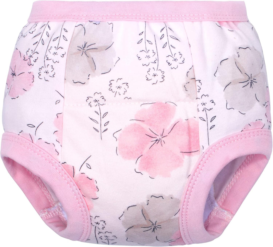 BIG ELEPHANT Baby Mädchen 6er-Pack Töpfchen-Unterwäsche, gepolsterte, saugfähige Blumen-Trainingshos
