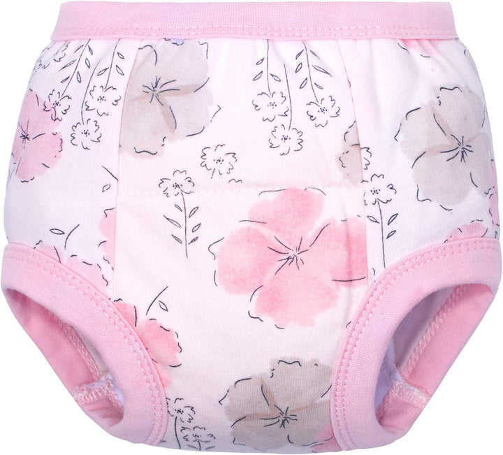 BIG ELEPHANT Baby Mädchen 6er-Pack Töpfchen-Unterwäsche, gepolsterte, saugfähige Blumen-Trainingshos