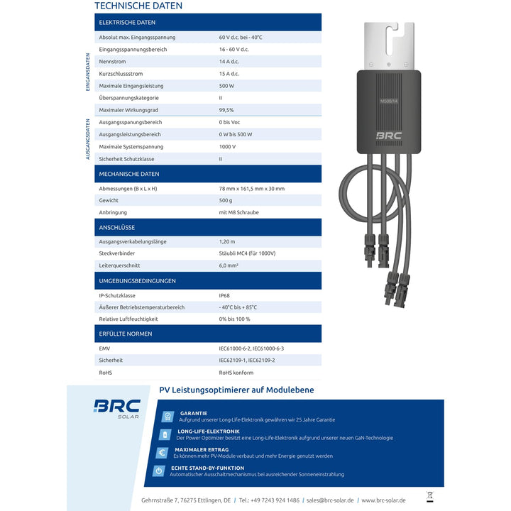BRC Solarpower Optimierer für Solarmodule M600, 600 Watt