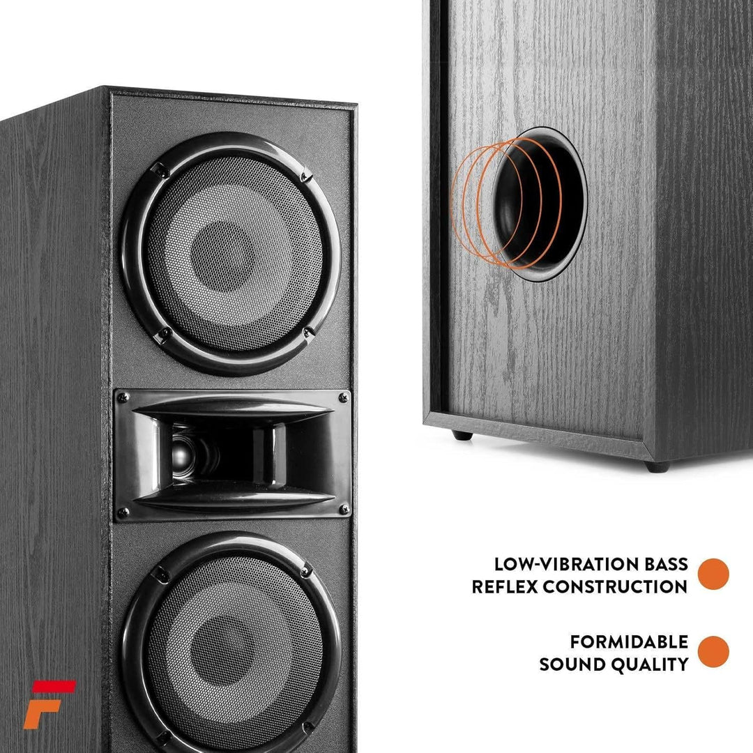 Fenton SHF700B - Standlautsprecher Paar, HiFi Lautsprecher Stereo Set, 400 Watt Standlautsprecher 3-