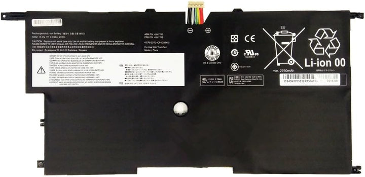7XINbox 15V 45Wh 00HW002 00HW003 45N1700 45N1701 45N1702 45N1703 SB10F46440 SB10F46441 Ersatz Akku B