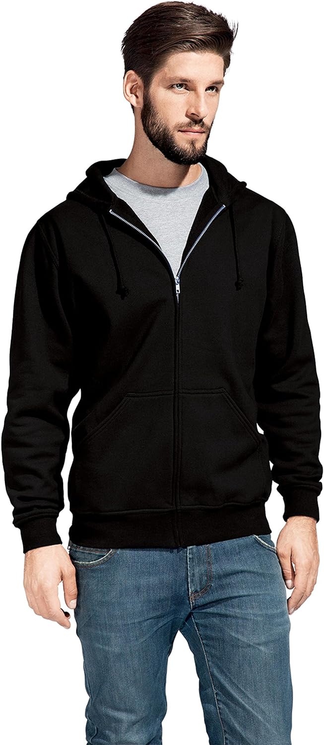 Zip Hoodie Jacke 80-20 Herren, Schwarz, L