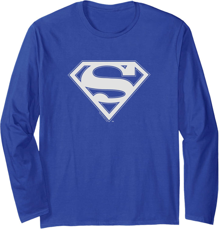 Superman Green & White Shield Langarmshirt