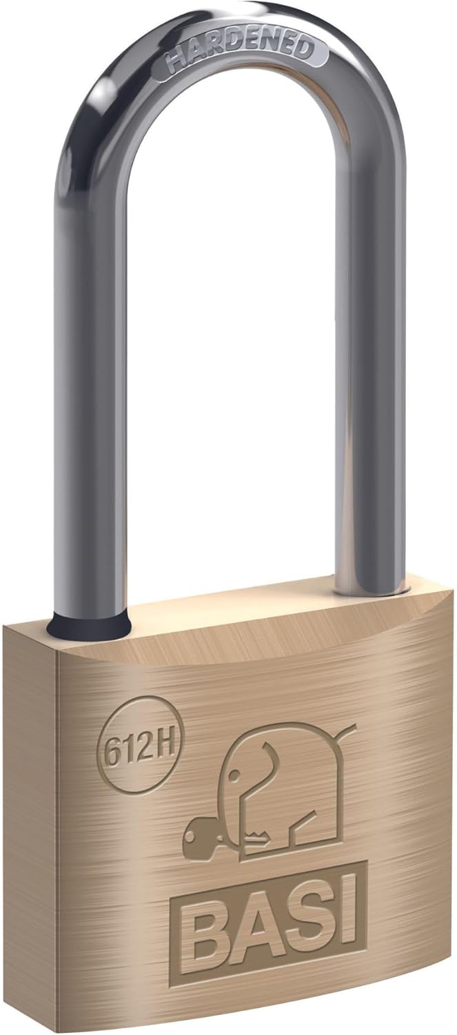 BASI | Vorhangschloss 4er Set | extra hoher Bügel 63 mm | Wasserstopp | verschiedenschliessend | mas