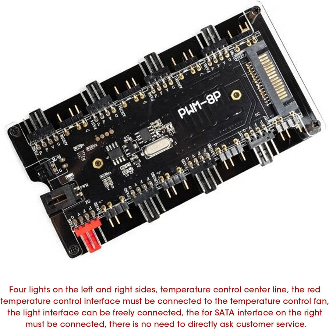 ARGB Controller argb controller fernbedienung PWM+ARGB Zwei in einem Gehäuse Lüfter Hub, 8 5 V3 Pin