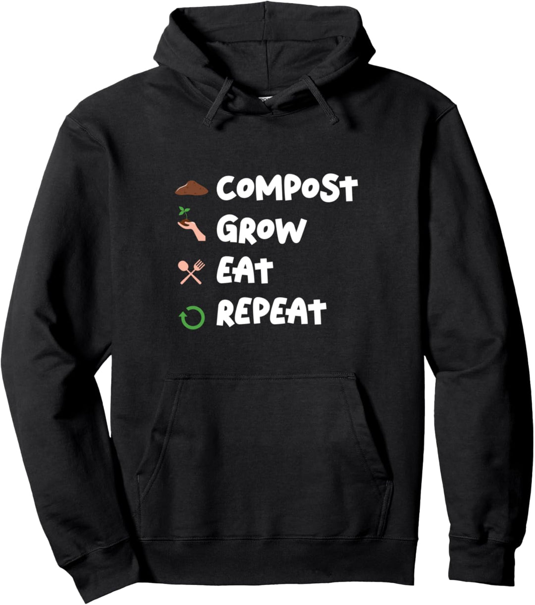 Lustige Kompost wachsen essen wiederholen Kompostierung Pullover Hoodie