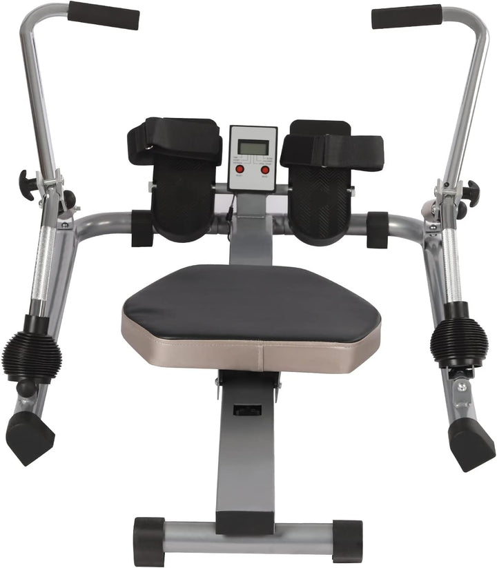 Rudergerät für Zuhause, Vertikale Aufbewahrung, Hydraulisches Fitness-Rudergerät, Verstellbarer Wide
