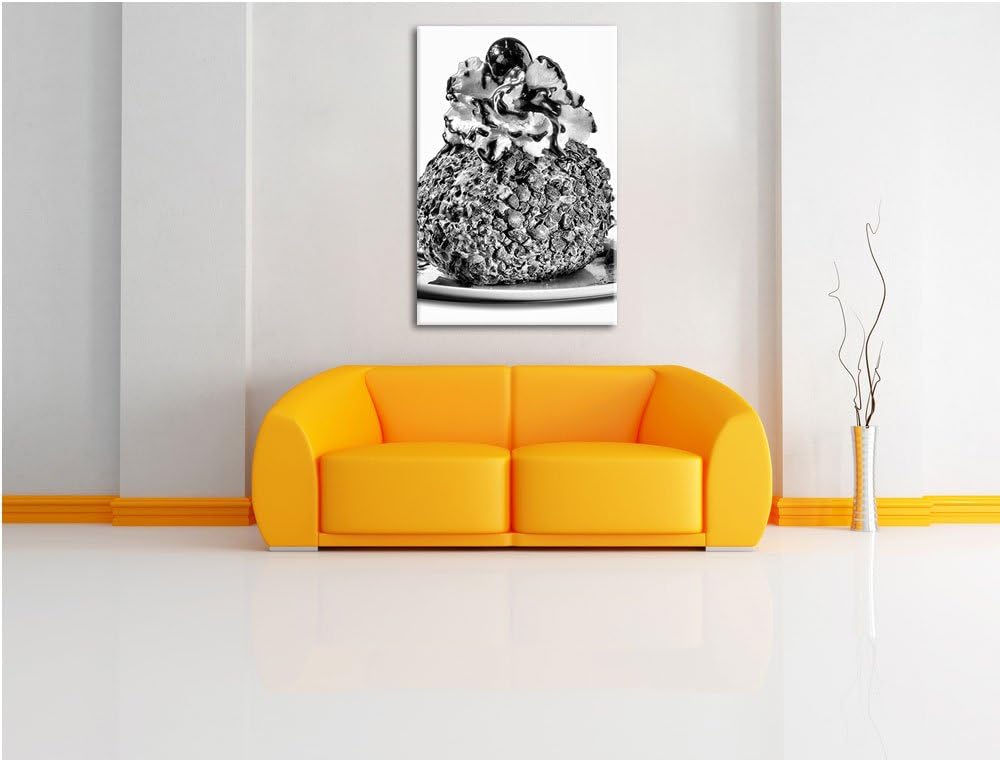 Pixxprint Monocrome, Super schokoladenes EIS, Format: 100x70 auf Leinwand, 100x70