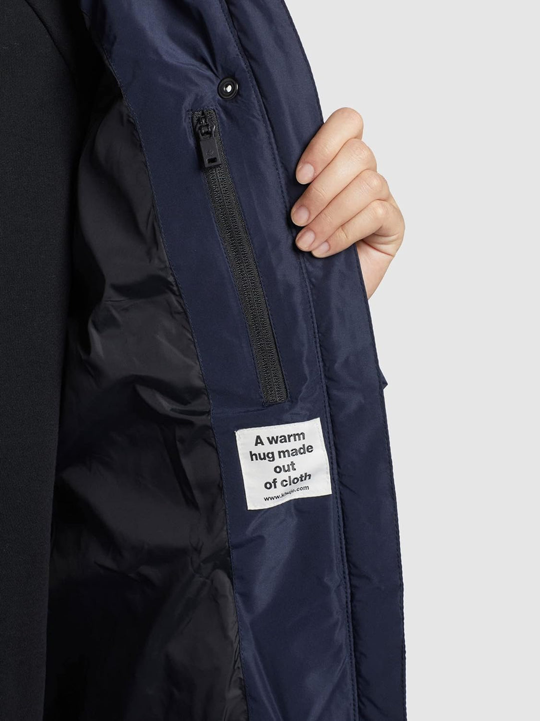 khujo Damen Jacke JORDIS3 gesteppt Winterjacke Kapuze Zwei-Wege-Reissverschluss S Dunkelblau, S Dunk