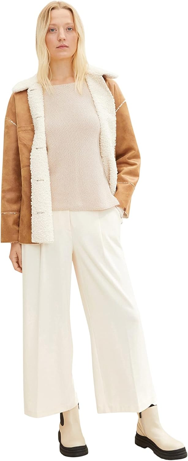 TOM TAILOR Damen Pullover, 20737 - Desert Sand Melange