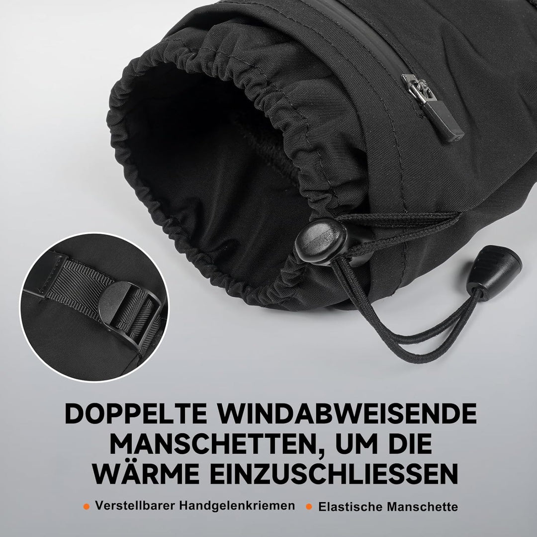 PEKWZIZ Beheizbare Handschuhe, 6000mAh Akku USB Beheizte Handschuhe für Damen Herren, 3 Heizstufen W