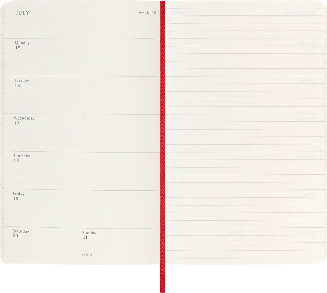 Moleskine Wochenplaner 2023-2024, 18-Monats-Agenda, Akademisches Tagebuch, Wochenagenda mit weichem