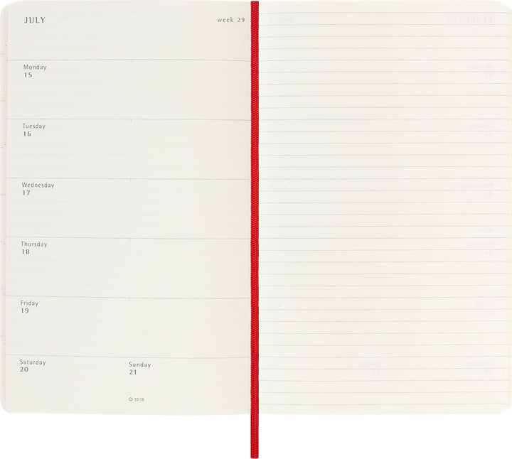 Moleskine Wochenplaner 2023-2024, 18-Monats-Agenda, Akademisches Tagebuch, Wochenagenda mit weichem