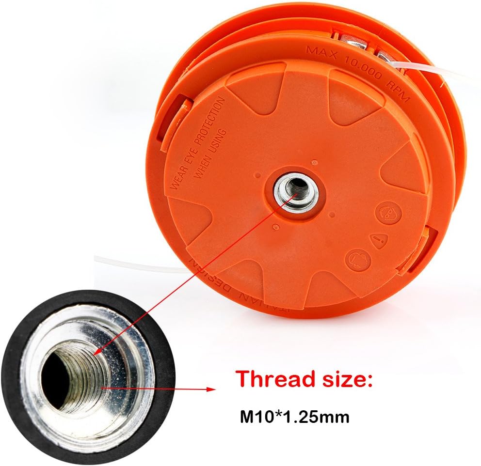 Fadenkopf Easy Load Mähkopf Fadenspule Motorsense Freischneider Rasentrimmer M10x1,25mm