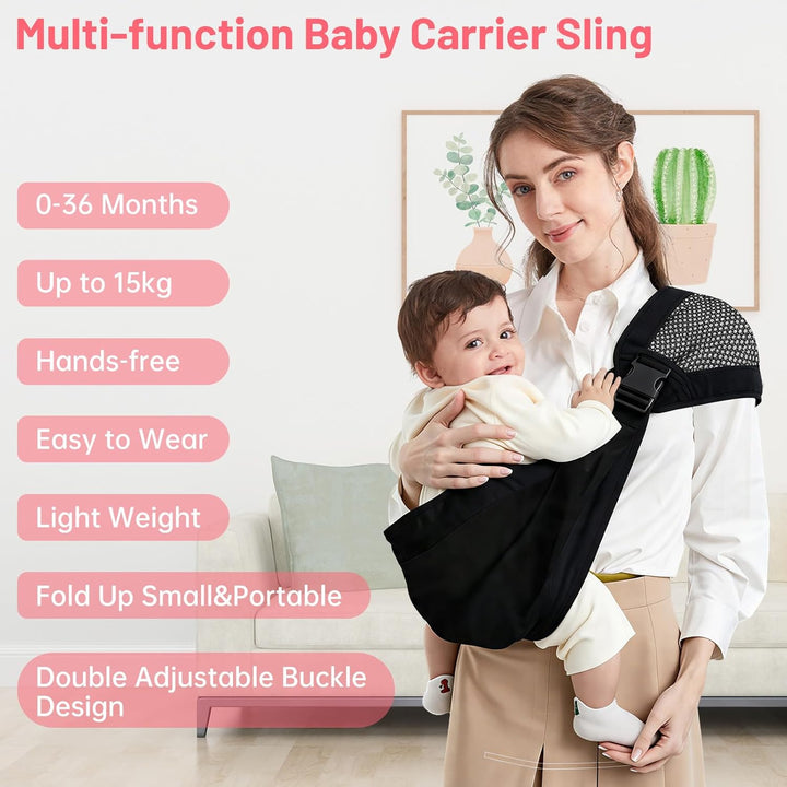 Hüfttrage Baby, Ergonomischer Babytrage Verbesserter-Verbreiterter Tragriemen, Eitentrage Erweiterba