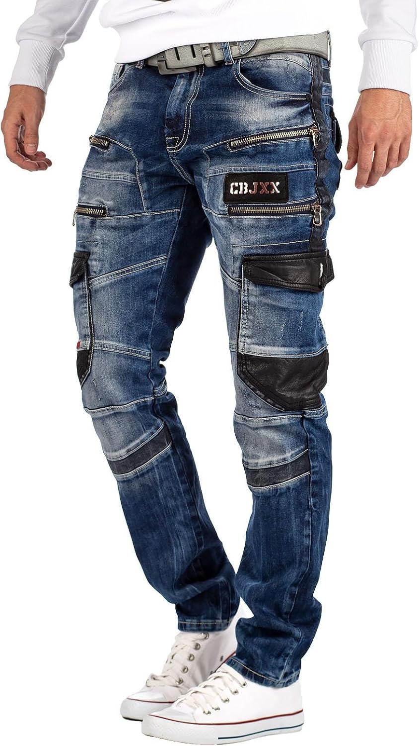 Cipo & Baxx Herren Jeans A-001-cbhjs057, 31W / 34L Sturmblau