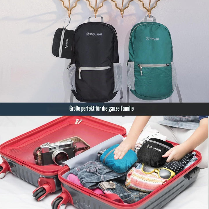 ZOMAKE Ultraleicht Faltbarer Rucksack Packbare Backpacks 20 L, Kleiner Faltbar Rucksäcke Wanderrucks