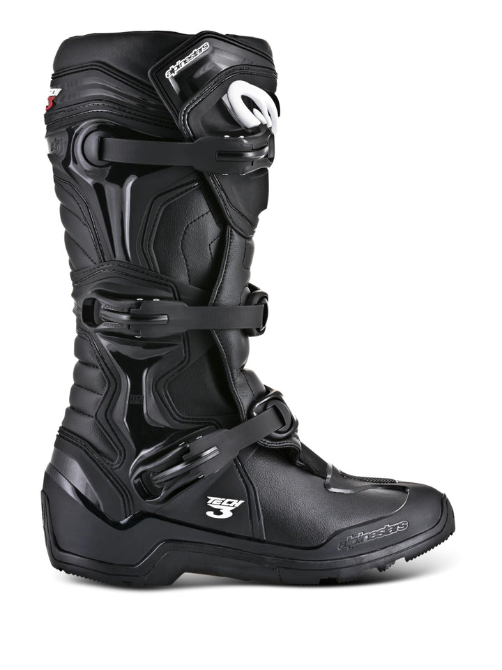 Alpinestars Motocross-Stiefel Tech 3 Enduro Schwarz | Sportlicher Offroad-Schutz 40.5 EU Schwarz, 40