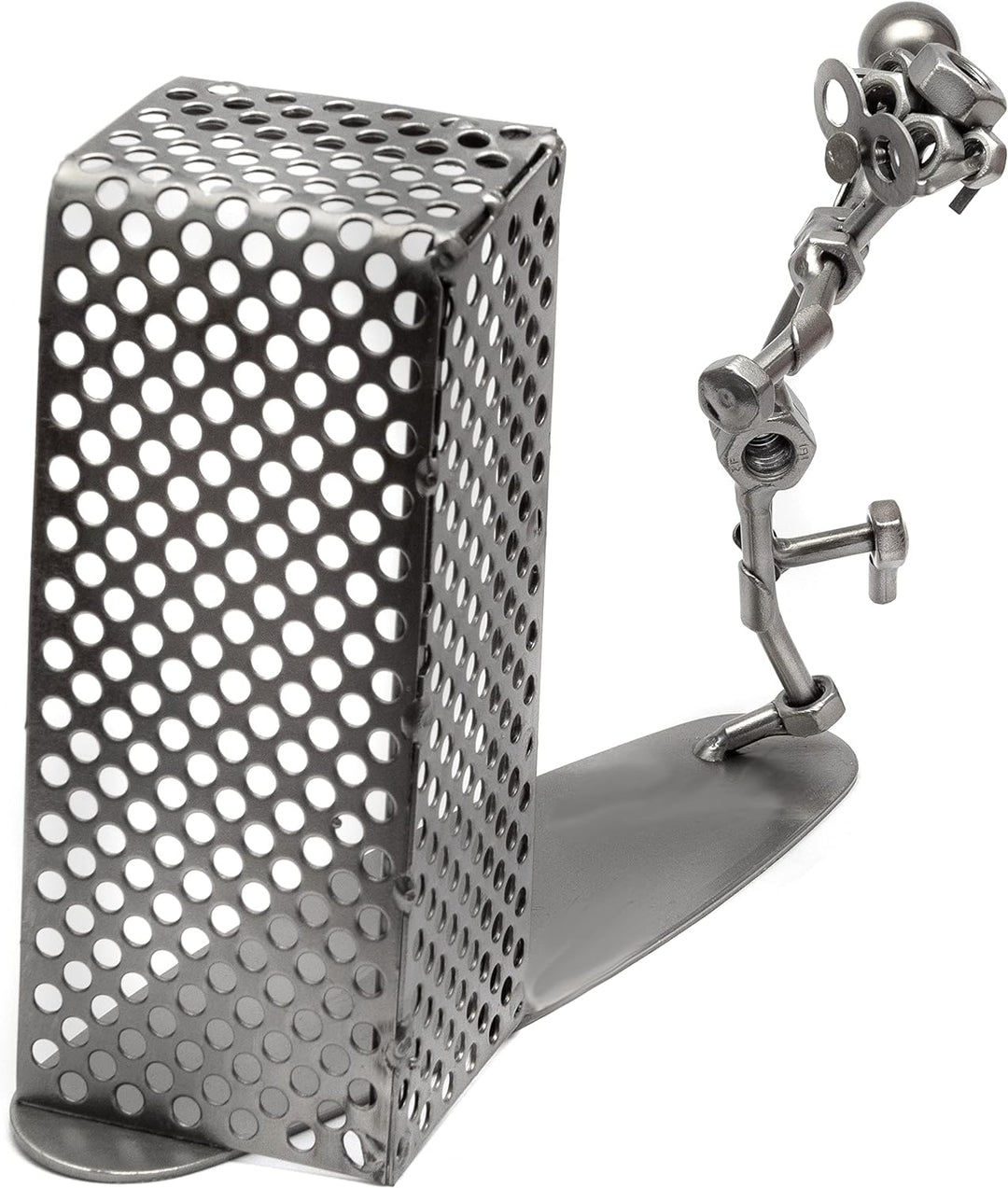 STEEMO Schraubenmännchen Handball Geschenk Metall-Kunst Deko 25x7x16 cm
