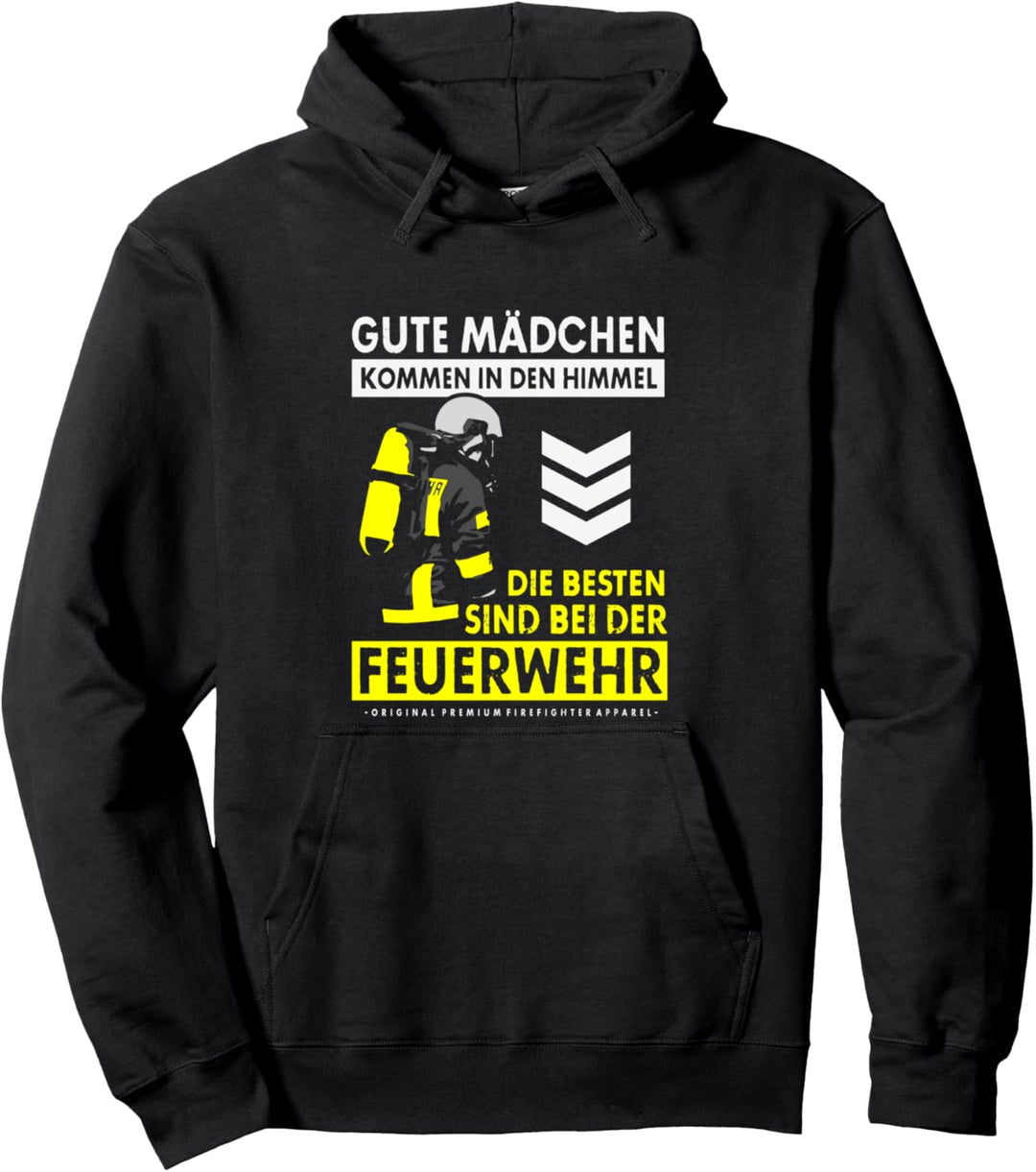 Die Besten Mädchen Feuerwehr Feuerwehrfrau Spruch Motiv Pullover Hoodie