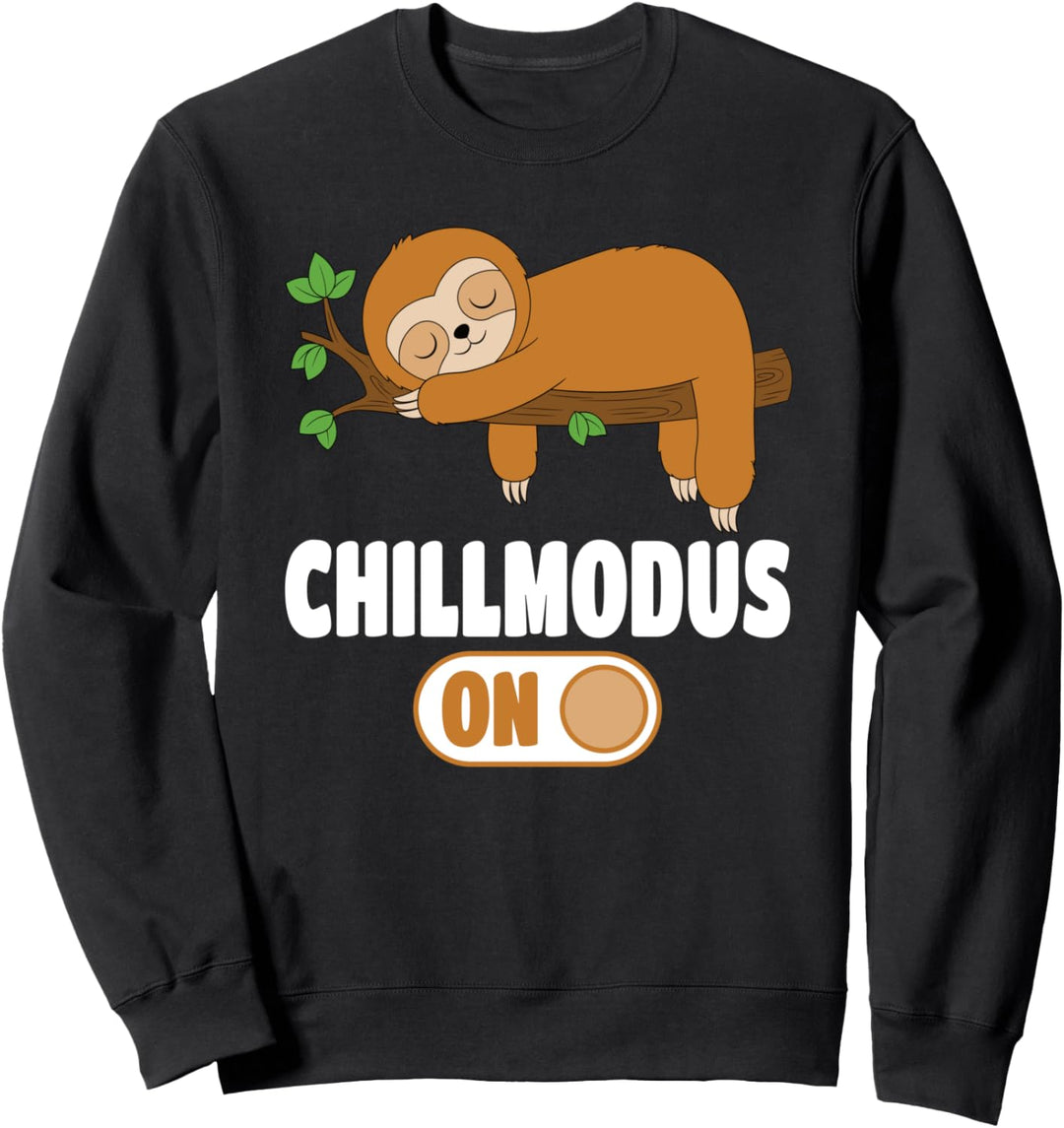 Chillmodus On Lustiges Schlafendes Faultier Nachthemd Pyjama Sweatshirt