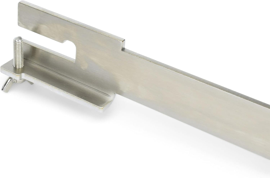 Grillrost.com Das Original Bretthalter für alle Feuerplatten mit 3-12mm Stärke | Buchenholz und Edel