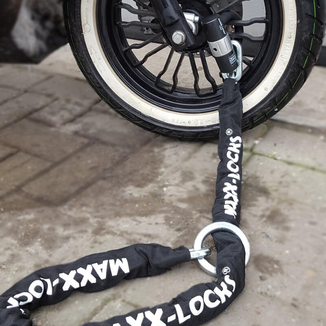 Kettenschloss mit Bügel für Scooter, Roller, Mofas und E-Bikes - 100 cm | Scooter Schloss - Sicherhe