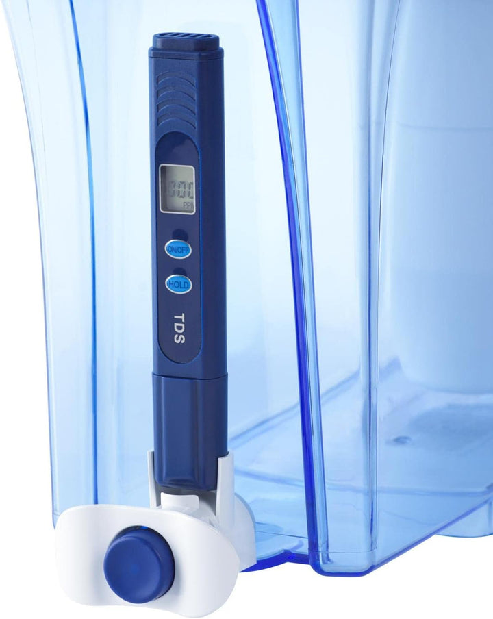 ZeroWater Wasserspender für 30 Tassen mit fortschrittlichem 5-Stufen-Filter + Wasserqualitätsmesser,