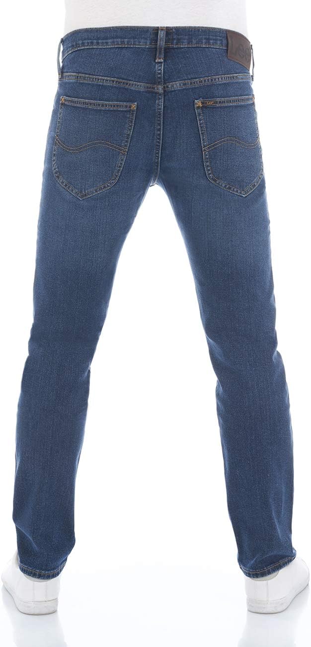 Lee Jeans Herren Stretch Regular Fit Daren Zip Fly Straight Fit Jeanshose Hose Denim Blau Schwarz Gr