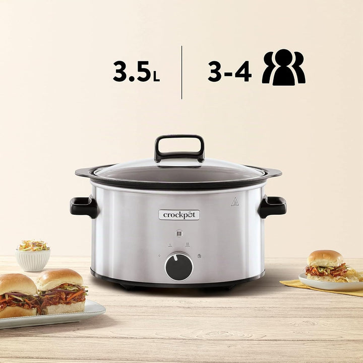 Crockpot Schongartopf | 3,5 Liter (3-4 Personen) | Behälter zum Bräunen von Fleisch und Gemüse | Ede
