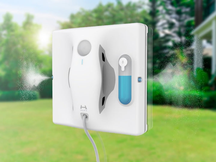 Hutt W8 Fensterputzroboter & Wischroboter für Flächen wie Fliesen, Spiegel etc (max 3800Pa Saugleist