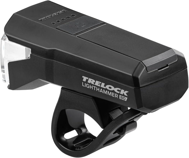 TRELOCK Fahrradlichtset LS 480 LIGHTHAMMER 80 LUX + LS740 Rücklicht mit Bremslichtfunktion – USB Lad