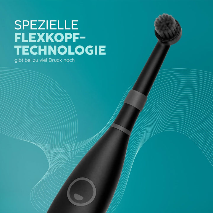 happybrush® Elektrische Zahnbürste Eco R2 - Nachhaltige rotierende Zahnbürste mit Power-Akku inkl. 3