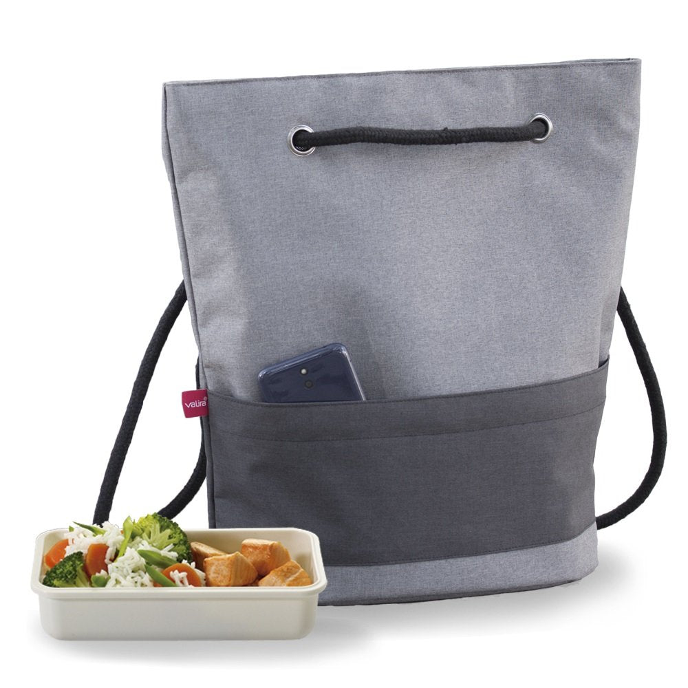 Valira 6165/24 Urban Stone Washed Lunch-Tasche, Nylon, grau-schwarz Modern, Modern