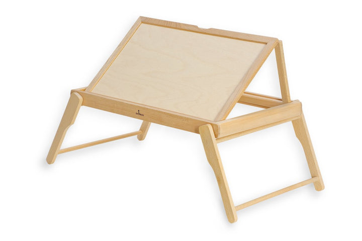 Bett-Tablett mit Buchhalter/Laptoptisch - Buche Natur