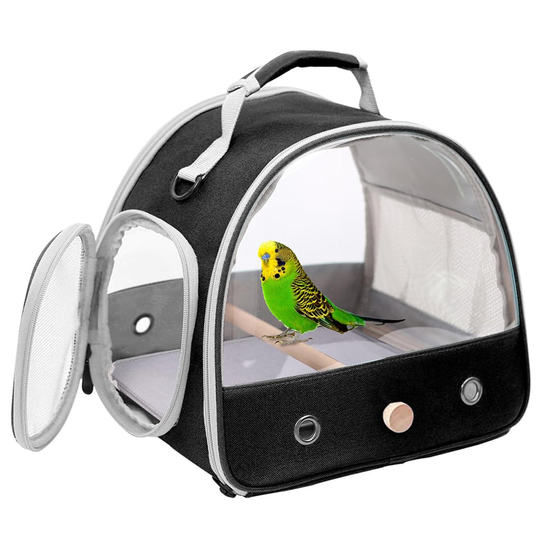 Interfashioner® Transporttasche für kleine Vögel, tragbarer Vogelkäfig für Papageien, Sittiche, Well